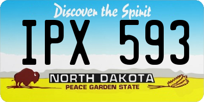 ND license plate IPX593