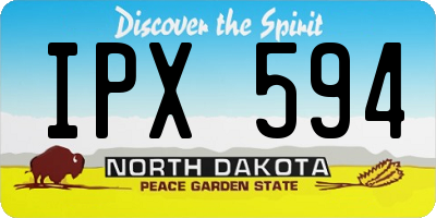 ND license plate IPX594