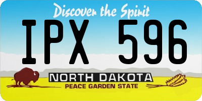 ND license plate IPX596