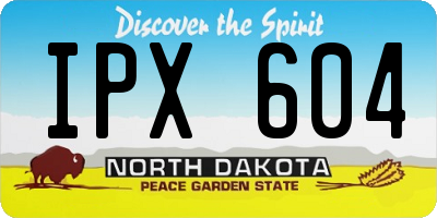 ND license plate IPX604