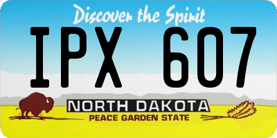 ND license plate IPX607