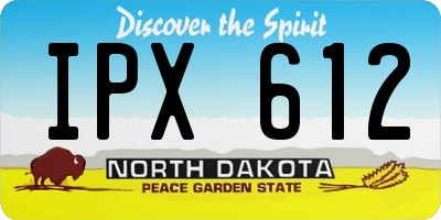 ND license plate IPX612