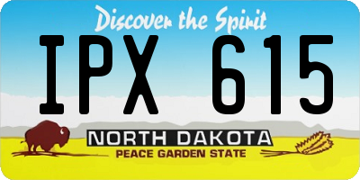 ND license plate IPX615