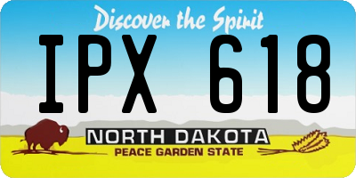 ND license plate IPX618