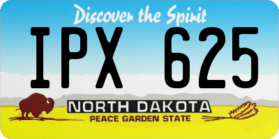 ND license plate IPX625