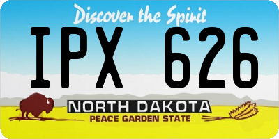 ND license plate IPX626