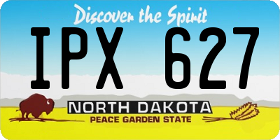 ND license plate IPX627
