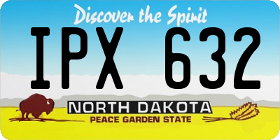 ND license plate IPX632