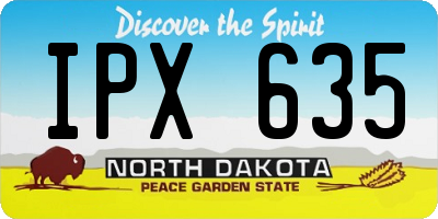 ND license plate IPX635