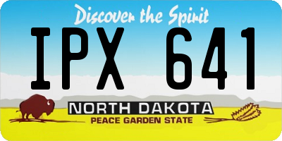 ND license plate IPX641