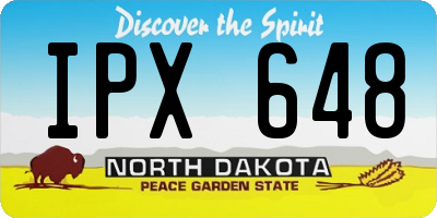 ND license plate IPX648