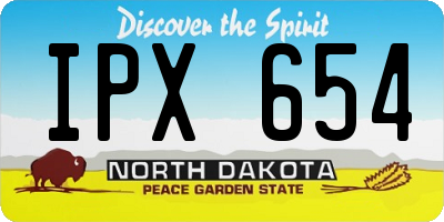 ND license plate IPX654