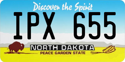ND license plate IPX655