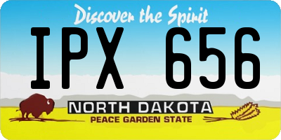 ND license plate IPX656