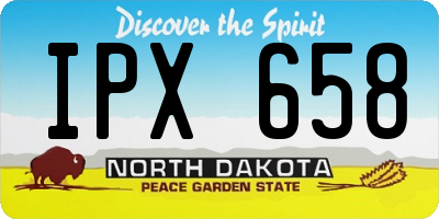 ND license plate IPX658