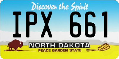 ND license plate IPX661