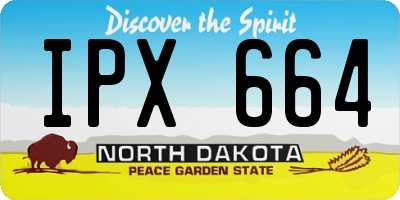 ND license plate IPX664