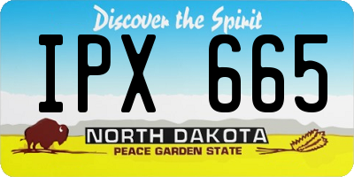 ND license plate IPX665