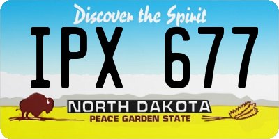 ND license plate IPX677