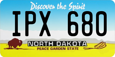 ND license plate IPX680