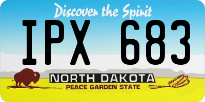 ND license plate IPX683