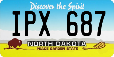 ND license plate IPX687