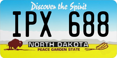 ND license plate IPX688