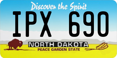 ND license plate IPX690
