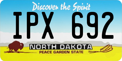 ND license plate IPX692