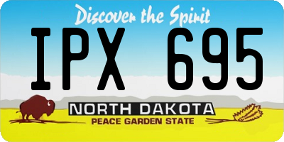 ND license plate IPX695