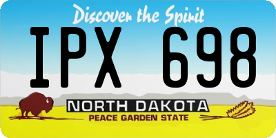 ND license plate IPX698