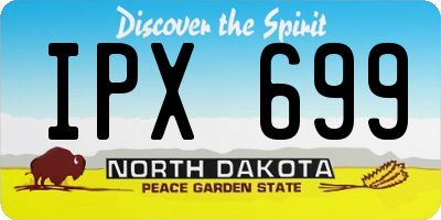 ND license plate IPX699