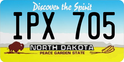 ND license plate IPX705