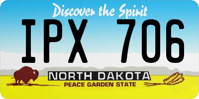 ND license plate IPX706
