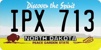 ND license plate IPX713
