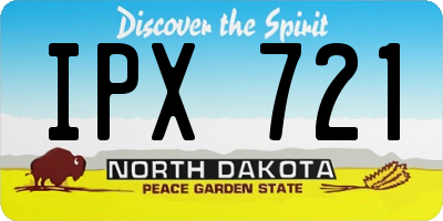 ND license plate IPX721