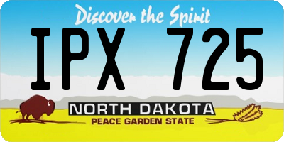 ND license plate IPX725