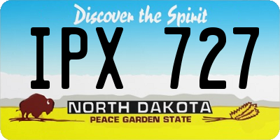 ND license plate IPX727