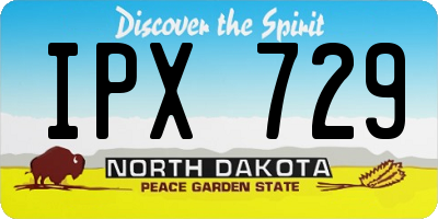 ND license plate IPX729