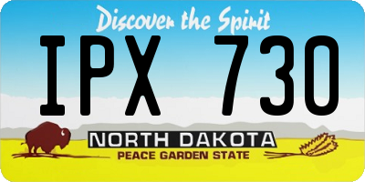 ND license plate IPX730