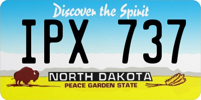 ND license plate IPX737