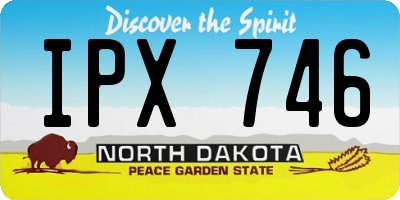 ND license plate IPX746