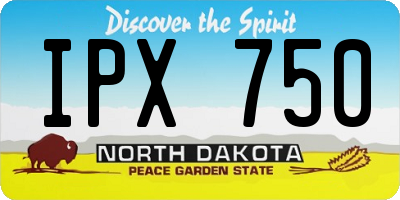 ND license plate IPX750
