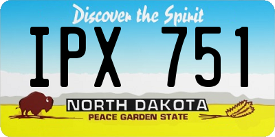 ND license plate IPX751