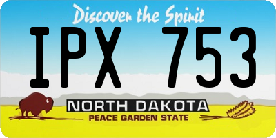ND license plate IPX753
