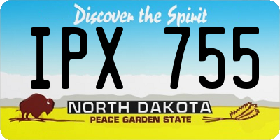 ND license plate IPX755