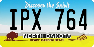 ND license plate IPX764
