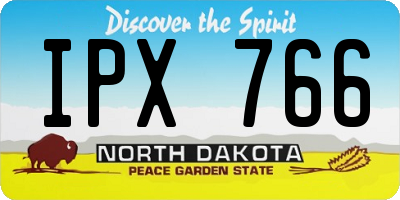 ND license plate IPX766