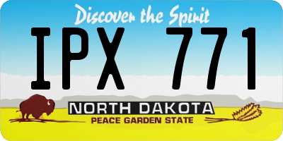 ND license plate IPX771