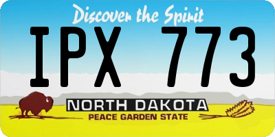ND license plate IPX773